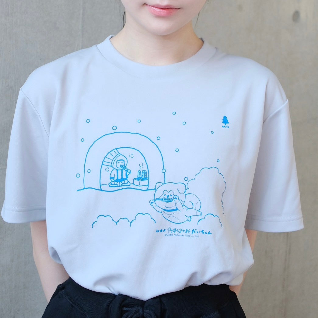 minton君&秋田犬たれみみだいちゃんコラボTシャツ(秋田)