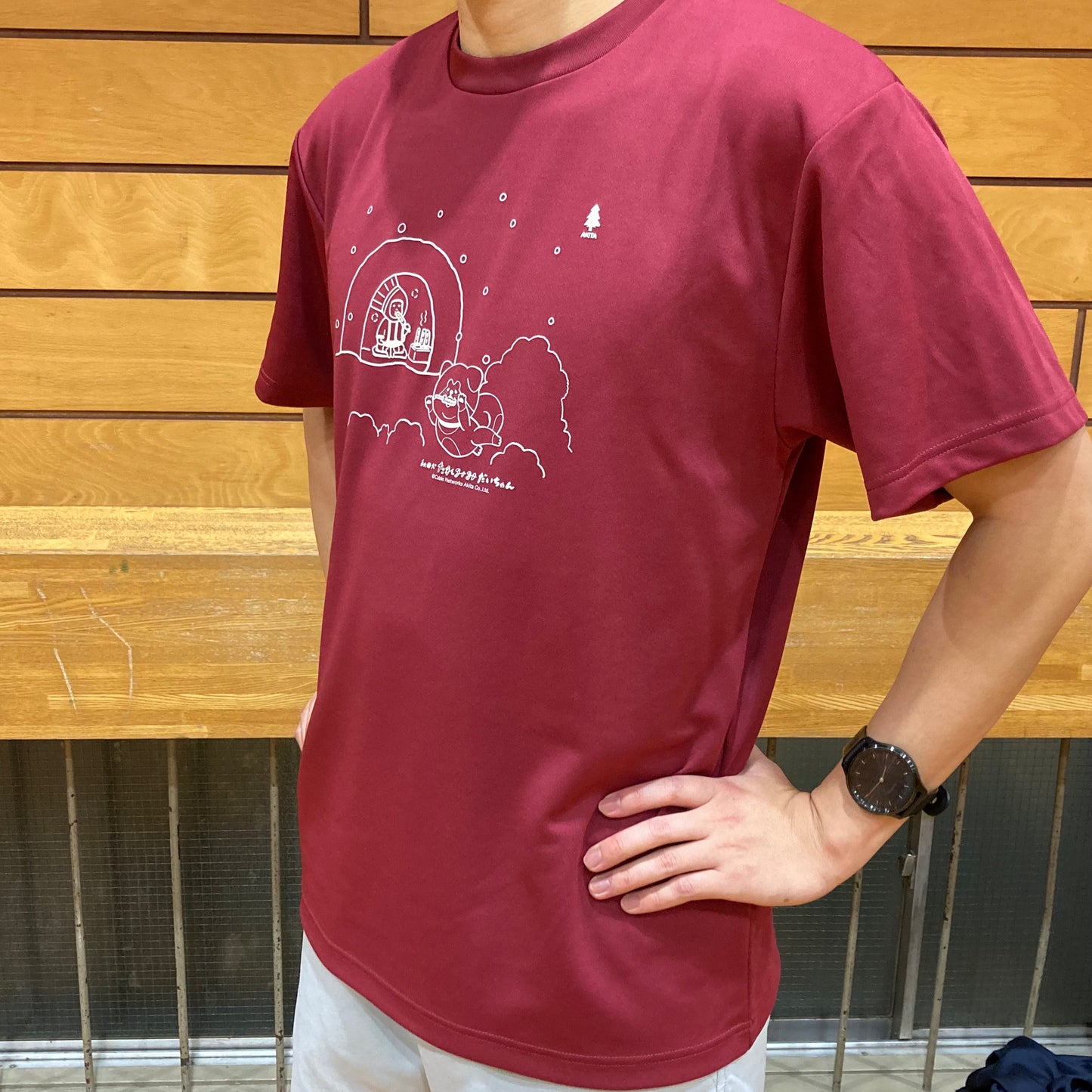 【現品限り】minton君&秋田犬たれみみだいちゃんコラボTシャツ(秋田)