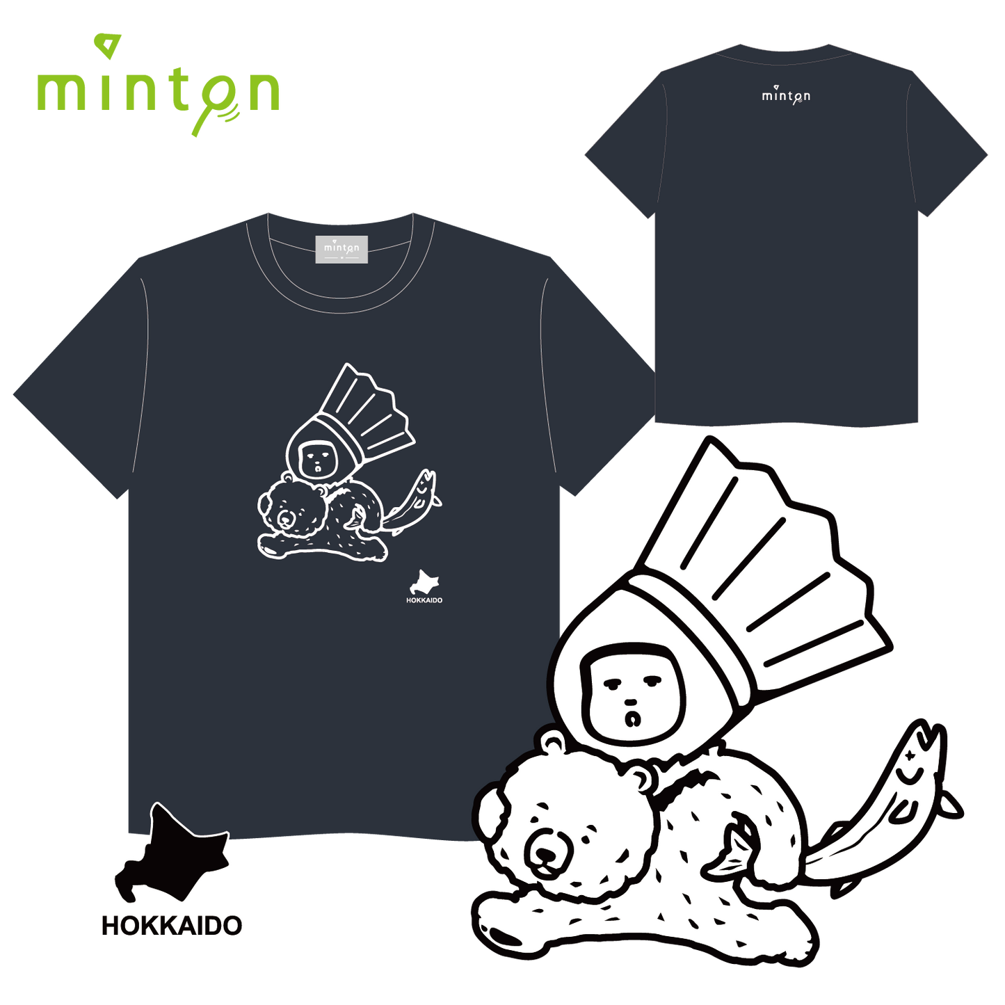 minton ご当地Tシャツ (北海道)