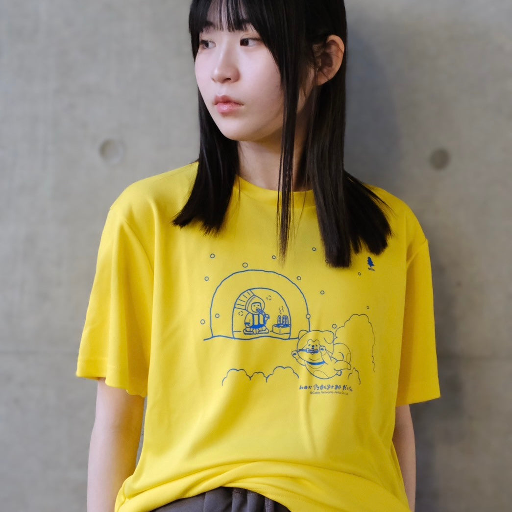 minton君&秋田犬たれみみだいちゃんコラボTシャツ(秋田)