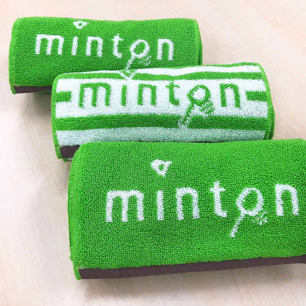 mintonマフラータオル グリーン 20cm × 113cm