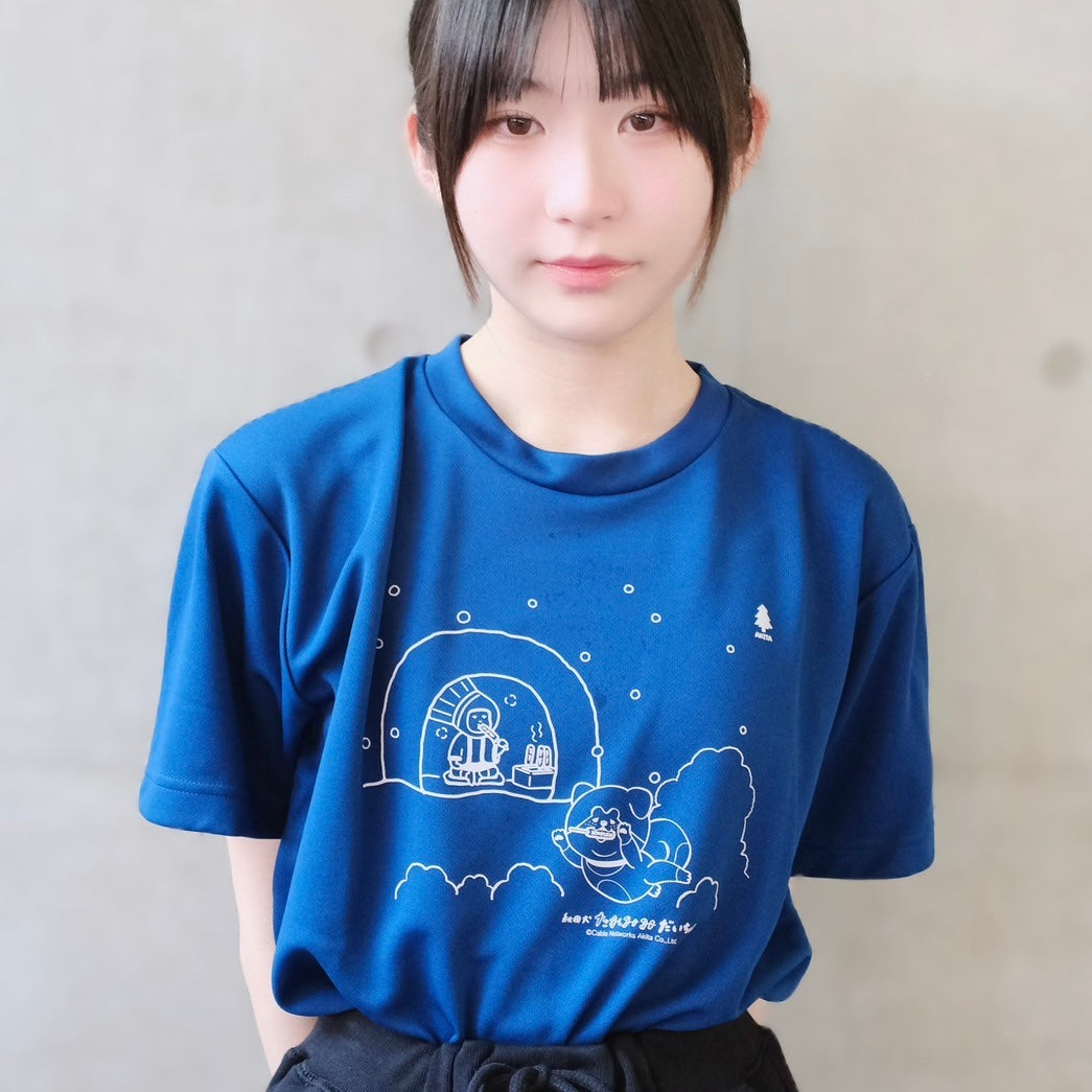 minton君&秋田犬たれみみだいちゃんコラボTシャツ(秋田)