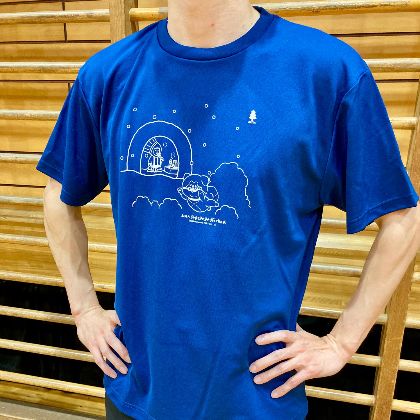 minton君&秋田犬たれみみだいちゃんコラボTシャツ(秋田)
