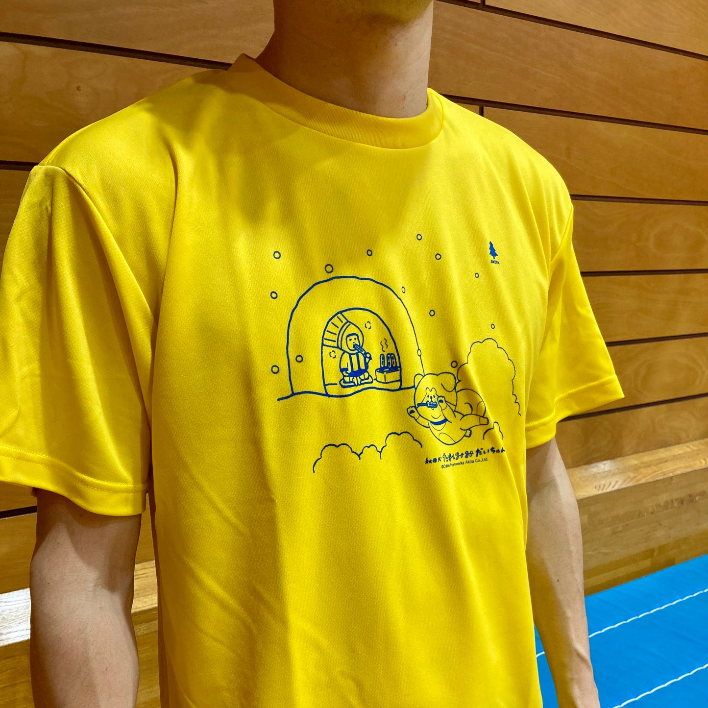 minton君&秋田犬たれみみだいちゃんコラボTシャツ(秋田)