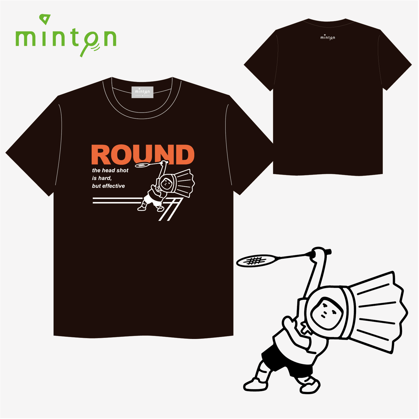 minton ラウンドTシャツ