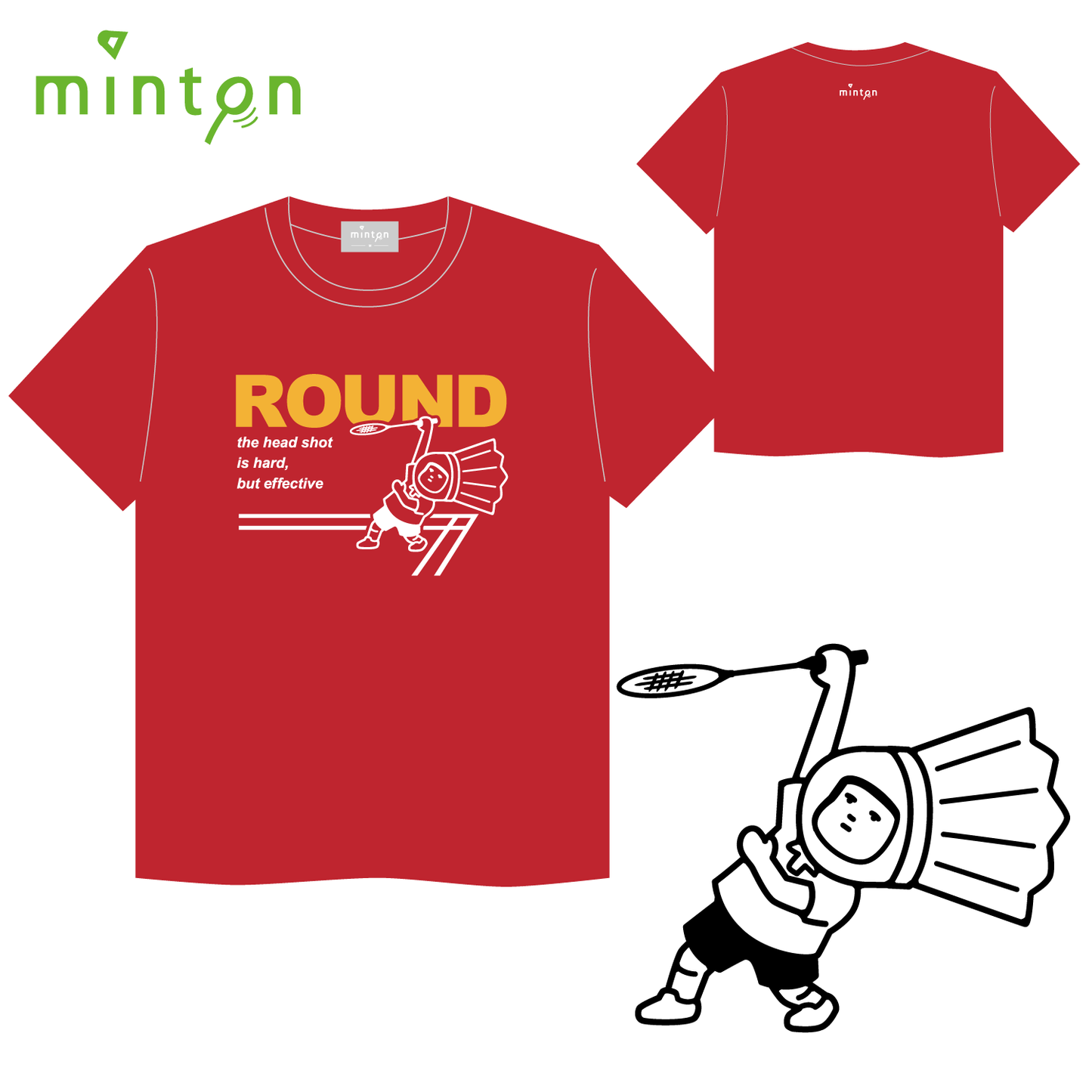【現品限り】minton ラウンドTシャツ