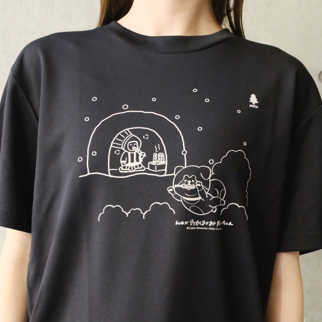 【現品限り】minton君&秋田犬たれみみだいちゃんコラボTシャツ(秋田)
