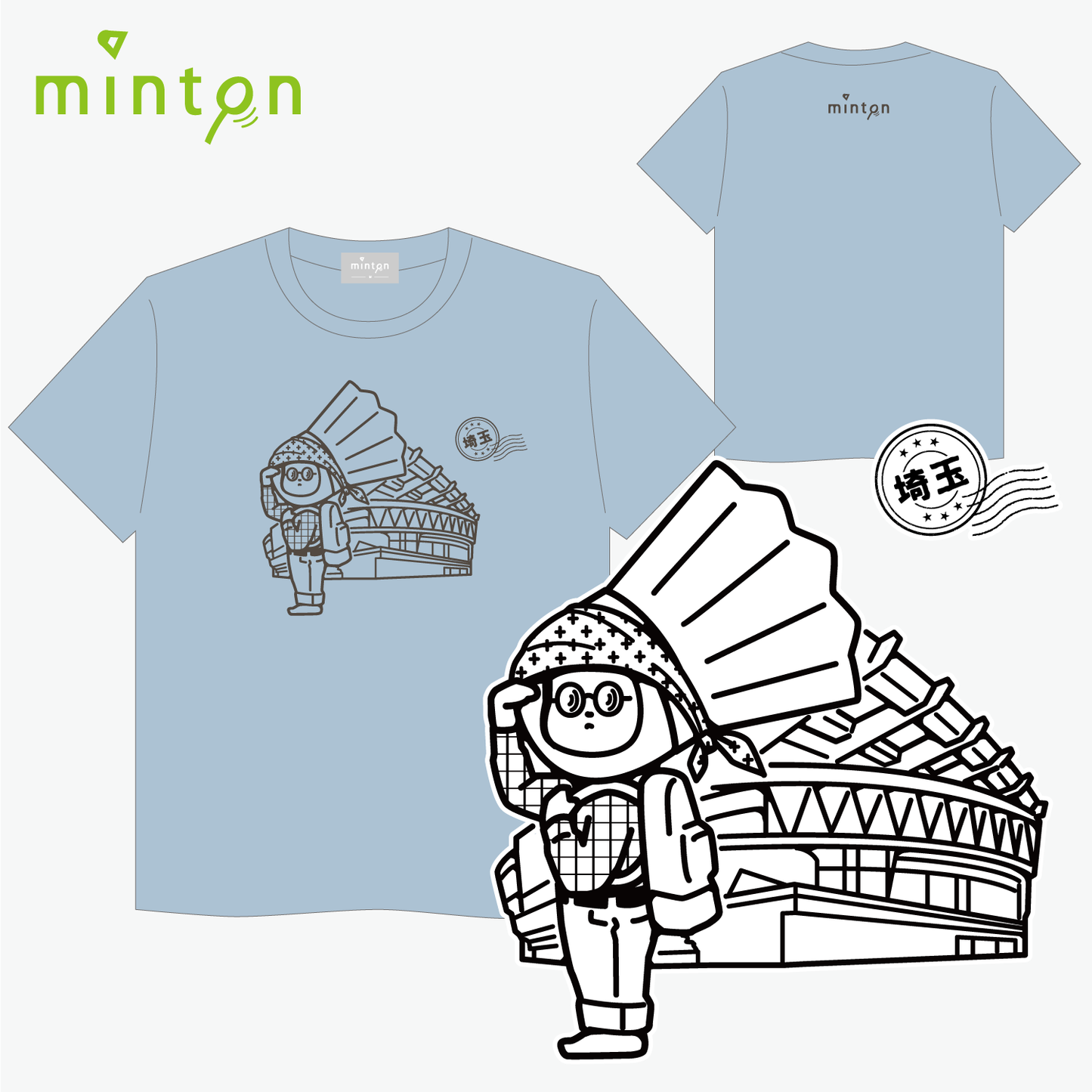 minton ご当地Tシャツ （埼玉）