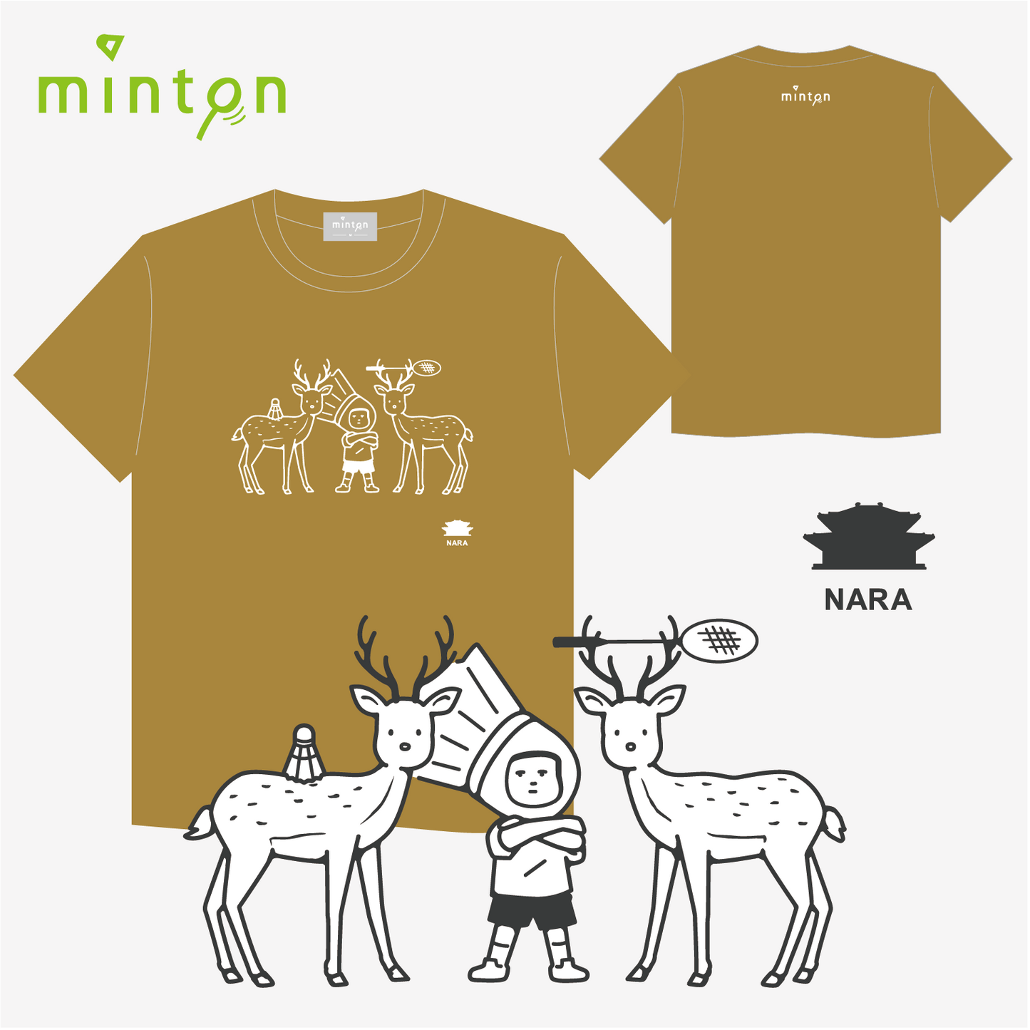 minton ご当地Tシャツ （奈良）