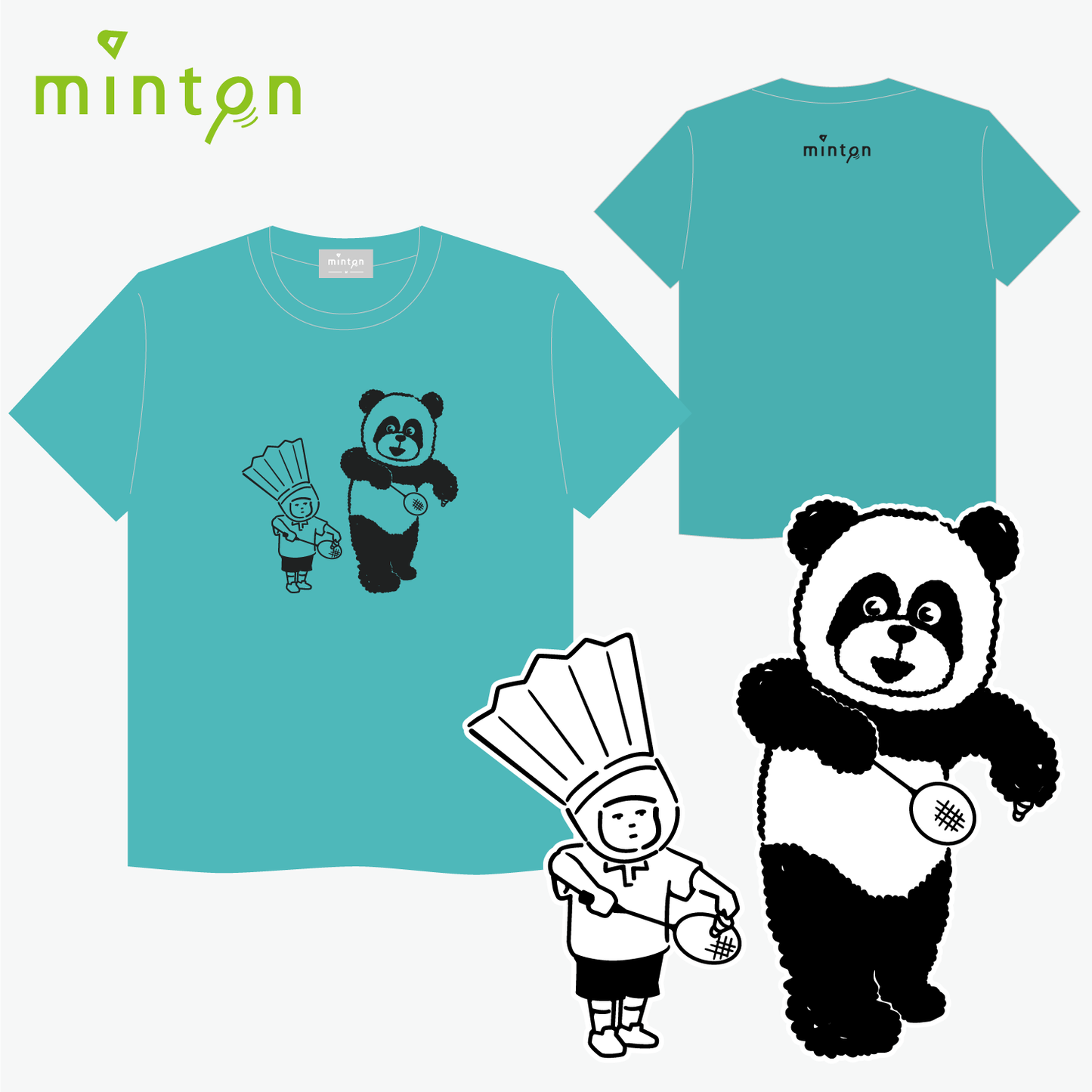 minton パンダTシャツ