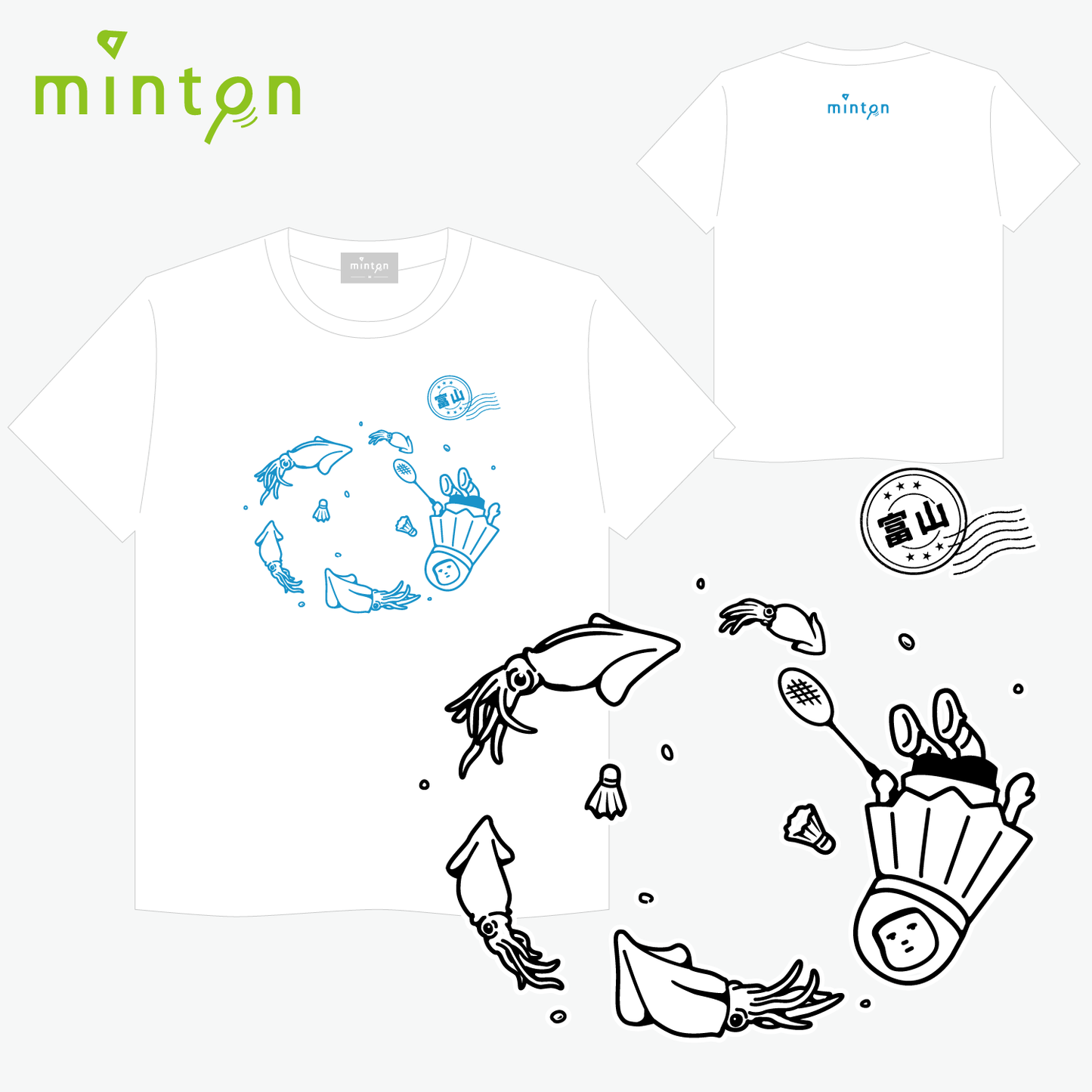 minton ご当地Tシャツ （富山）