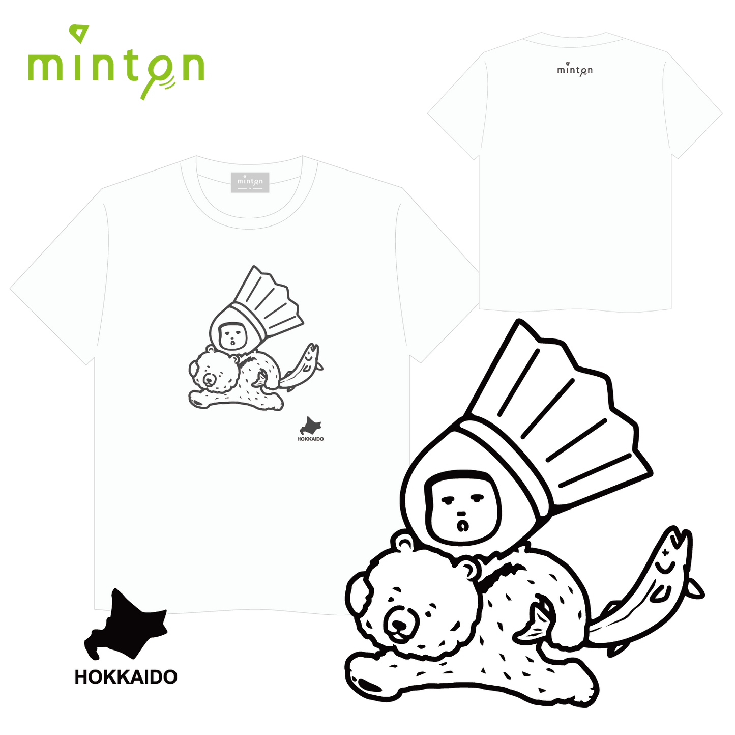 minton ご当地Tシャツ （北海道）